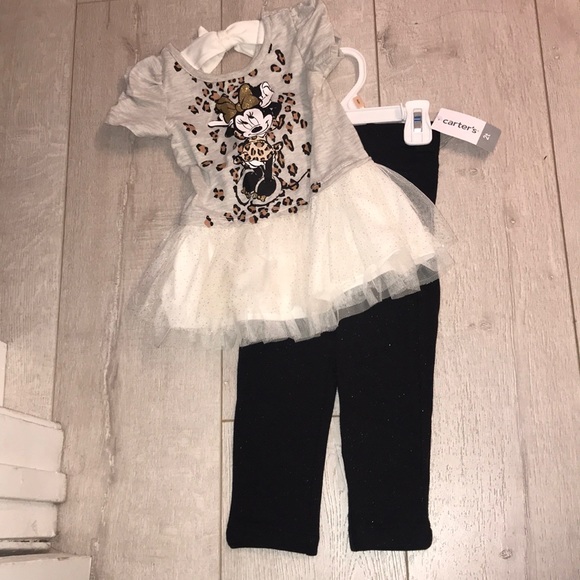carters Other - Minnie shimmer shirt and NWT jeggings 2T 2 items